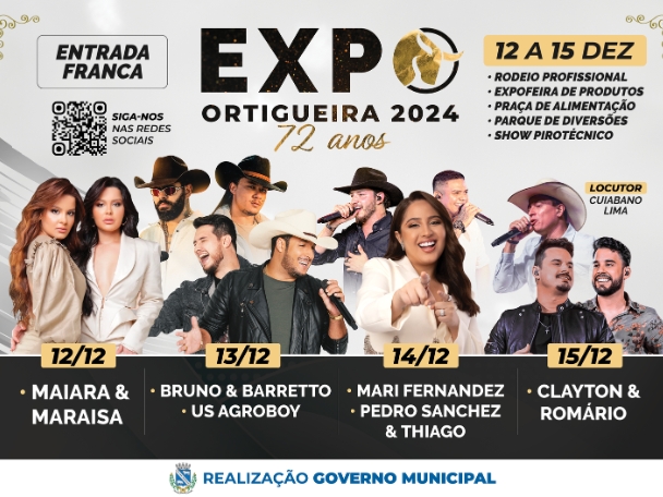 ORITIGUEIRA: Comemora 72 anos com a EXPO 2024