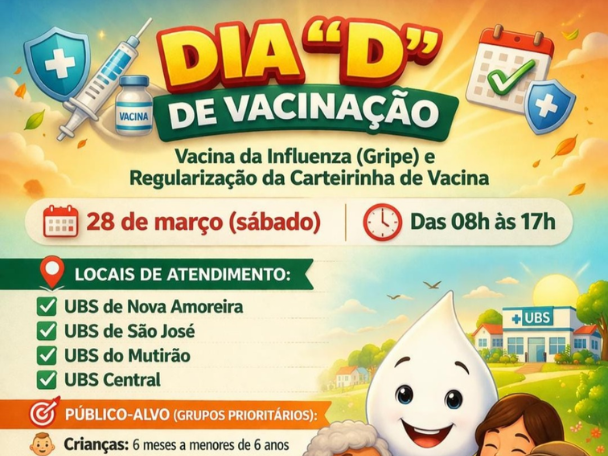 Saúde de Marilândia do Sul realiza Dia D de Vacinação contra a gripe no sábado (28)