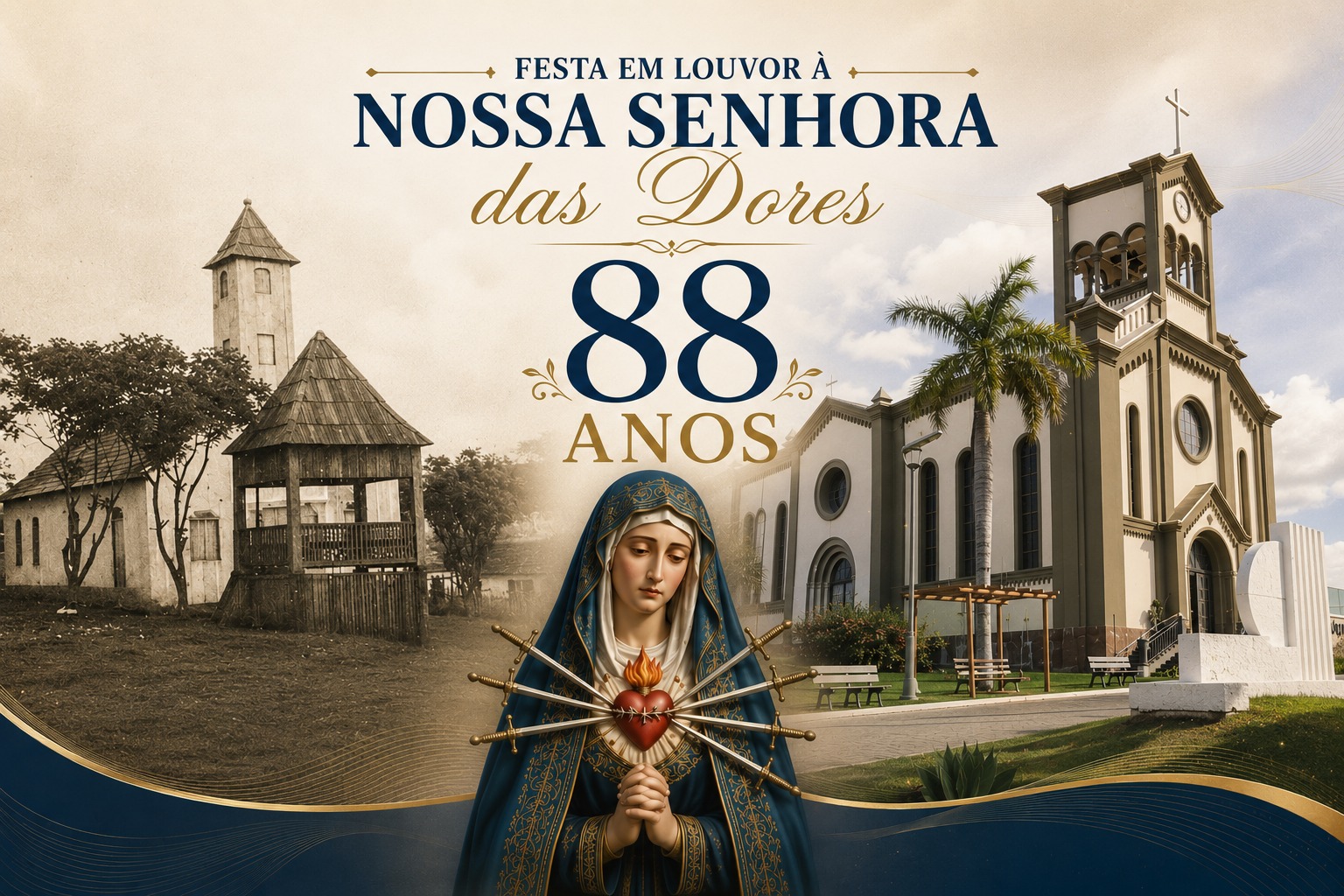 PARÓQUIA NOSSA SENHORA DAS DORES, EM MARILÂNDIA DO SUL, CELEBRA 88 ANOS DE HISTÓRIA