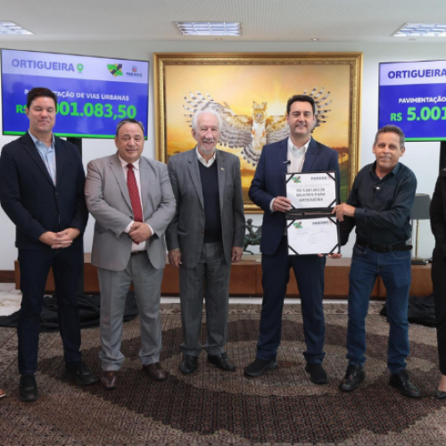 ORTIGUEIRA: Ortigueira celebra convênio de R$ 5 milhões para pavimentação urbana