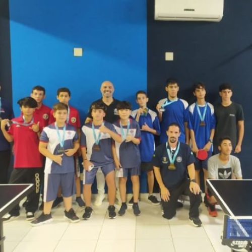 Definidos os campeões do tênis de mesa masculino “A” e “B” dos Jogos Escolares