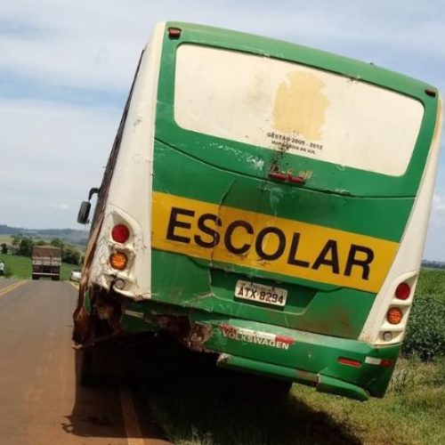 Sem feridos: Ônibus escolar de Marilândia do Sul se envolve em acidente; saiba mais