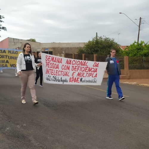 MARILÂNDIA DO SUL: Semana Nacional da Pessoa com Deficiência: Apae e Fanfarra realizam passeata